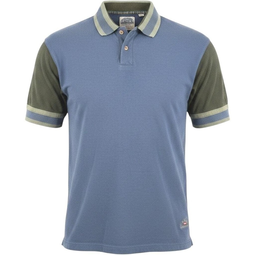 Vintage‎ Pacific Coast Highway Polo Shirt Large Cotton Colorblock Gorpcore Blue